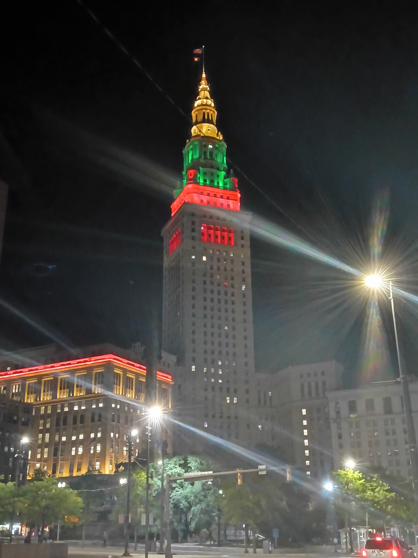 Cleveland Terminal Tower winter cityscape